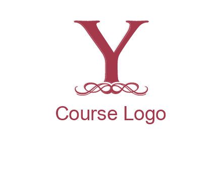 letter Y and ornament logo