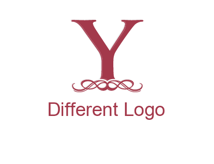 letter Y and ornament logo