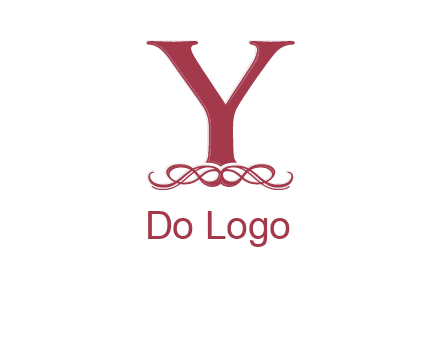 letter Y and ornament logo