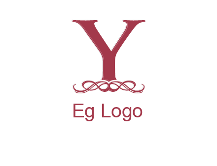 letter Y and ornament logo