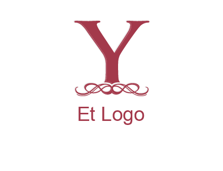 letter Y and ornament logo