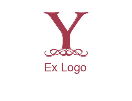 letter Y and ornament logo