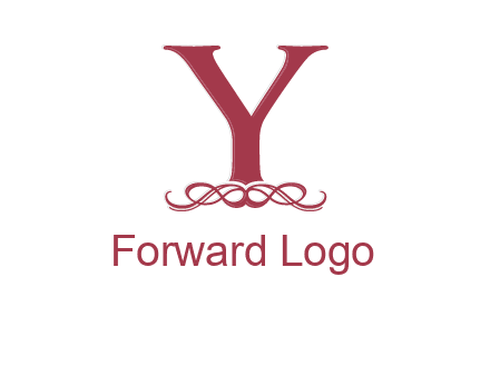 letter Y and ornament logo