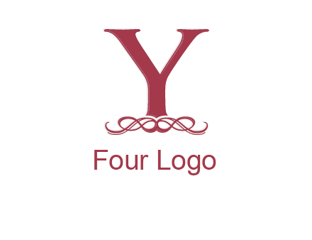 letter Y and ornament logo