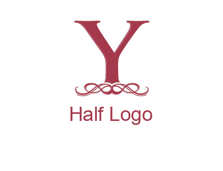 letter Y and ornament logo
