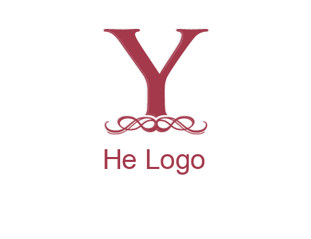 letter Y and ornament logo