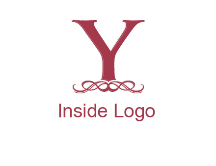 letter Y and ornament logo