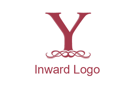 letter Y and ornament logo