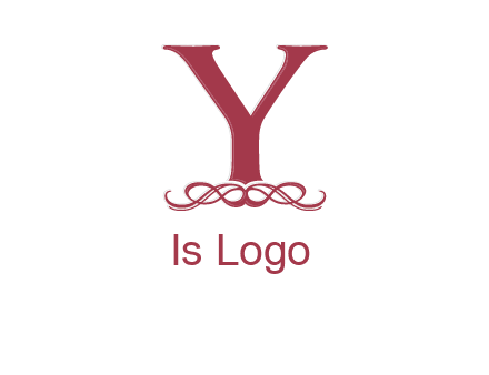 letter Y and ornament logo