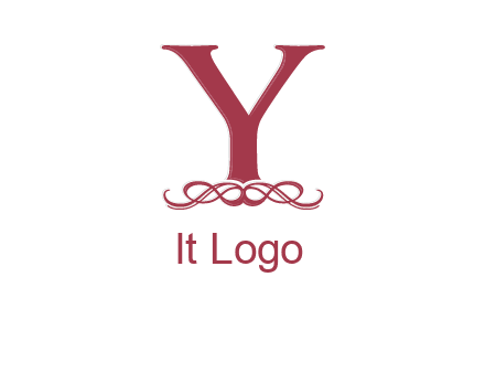 letter Y and ornament logo