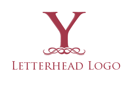 letter Y and ornament logo