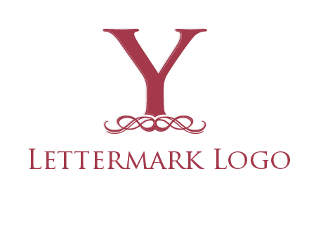 letter Y and ornament logo