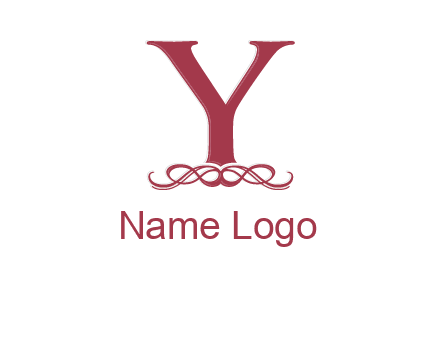 letter Y and ornament logo