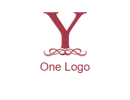 letter Y and ornament logo