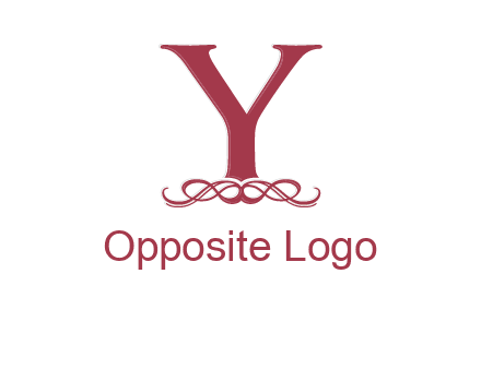 letter Y and ornament logo
