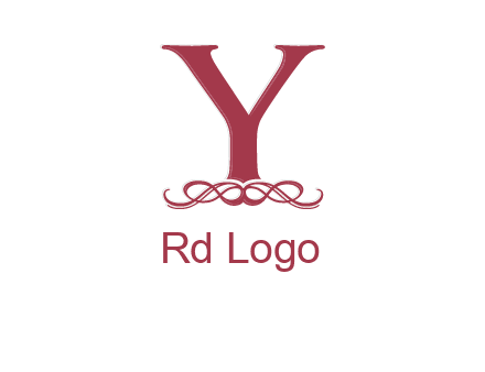 letter Y and ornament logo