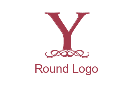 letter Y and ornament logo