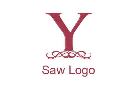 letter Y and ornament logo