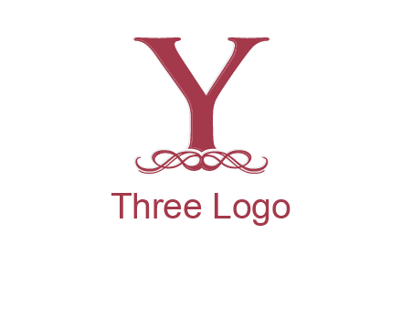 letter Y and ornament logo