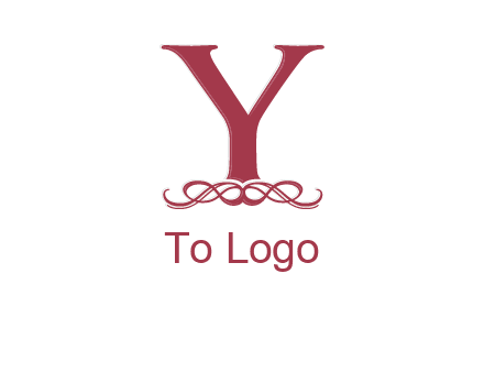 letter Y and ornament logo