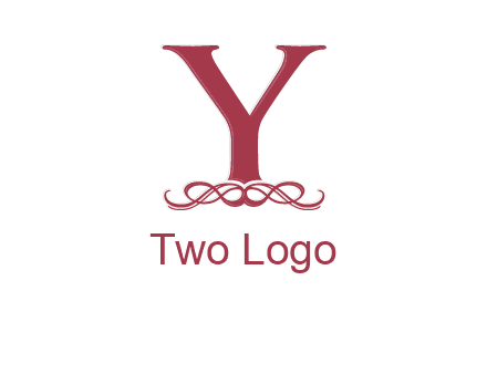 letter Y and ornament logo