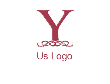 letter Y and ornament logo