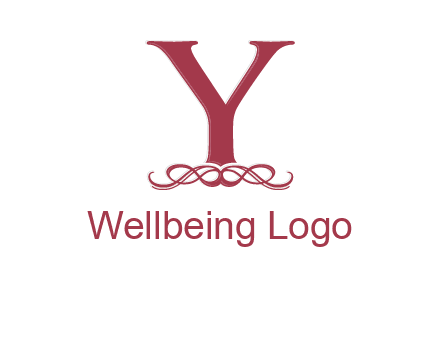 letter Y and ornament logo