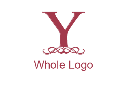 letter Y and ornament logo
