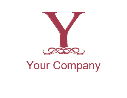 letter Y and ornament logo