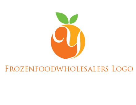 letter Y in orange fruit logo