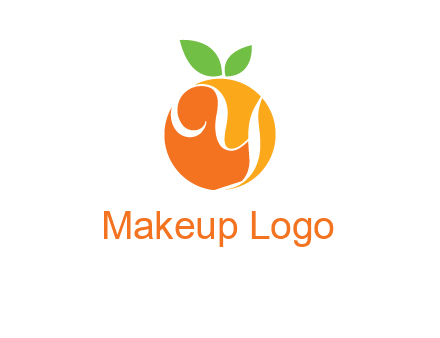 letter Y in orange fruit logo