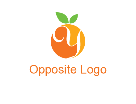 letter Y in orange fruit logo