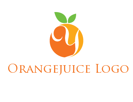 letter Y in orange fruit logo