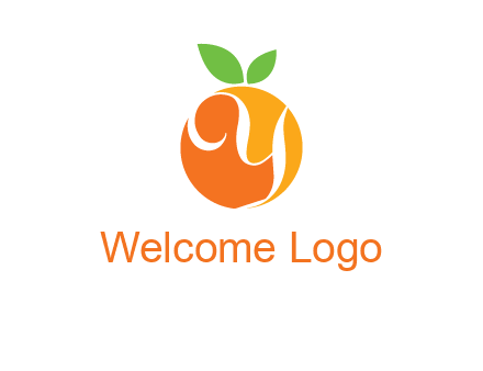 letter Y in orange fruit logo