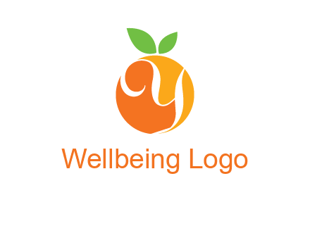 letter Y in orange fruit logo
