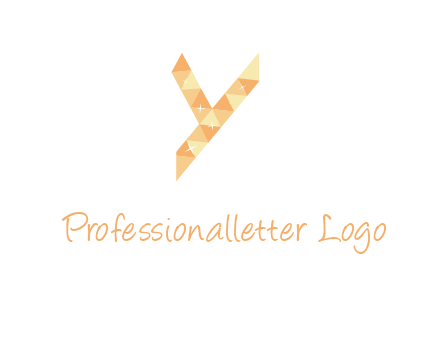letter y polygon logo