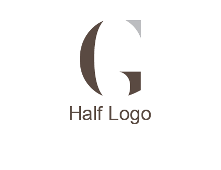 abstract shapes forming negative spacing letter G