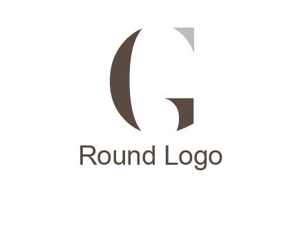 abstract shapes forming negative spacing letter G