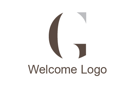 abstract shapes forming negative spacing letter G