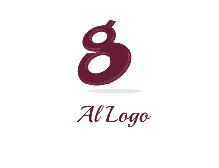 Letter G like number eight logo