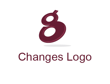 Letter G like number eight logo