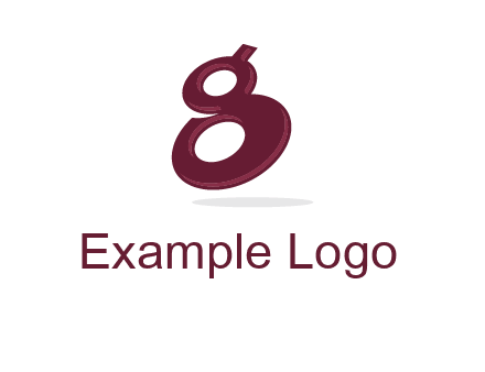 Letter G like number eight logo