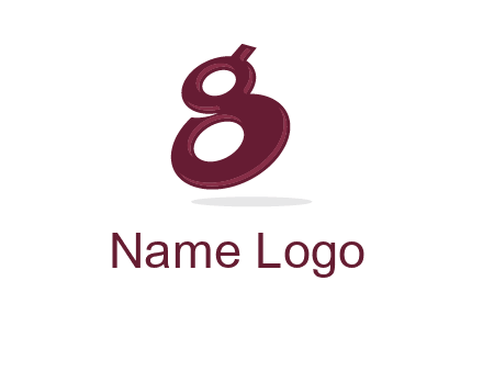 Letter G like number eight logo