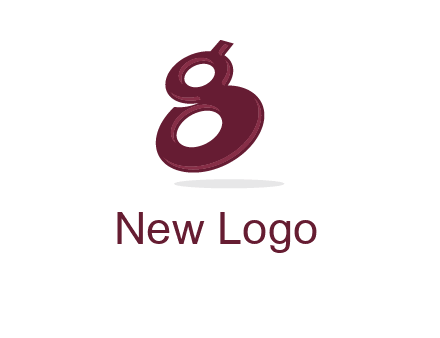 Letter G like number eight logo
