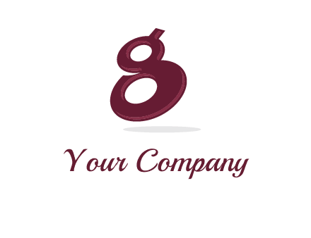 Letter G like number eight logo