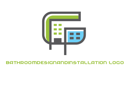 geometric letter g building logo