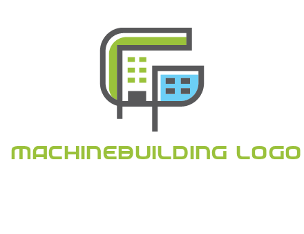 geometric letter g building logo
