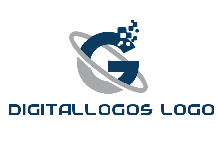 globe Letter G with pixels logo