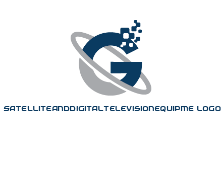 globe Letter G with pixels logo