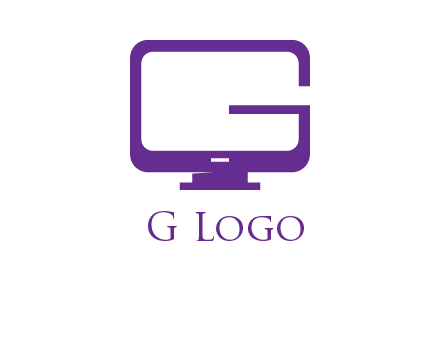 letter G monitor screen logo